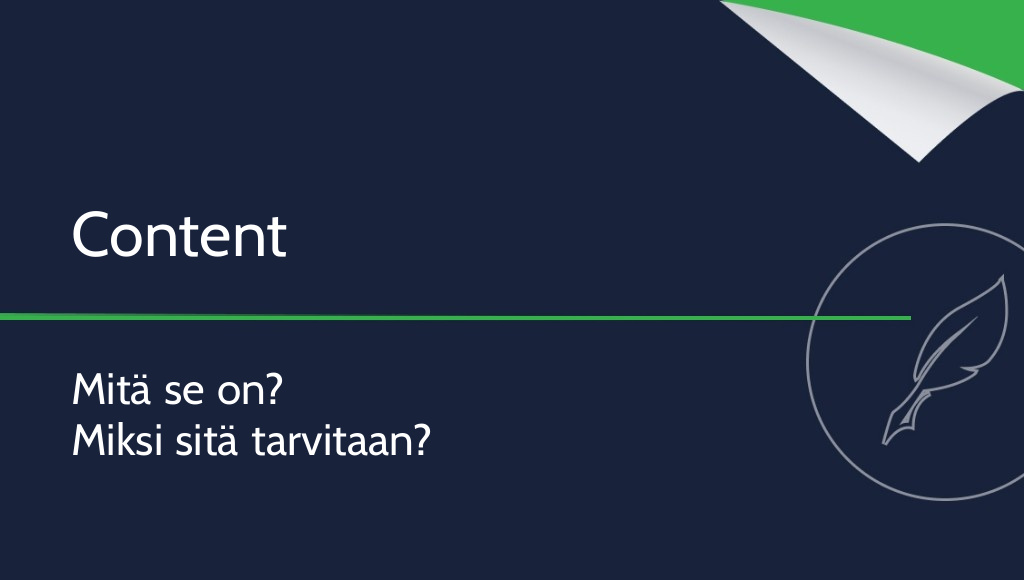 Content – mitä se on?