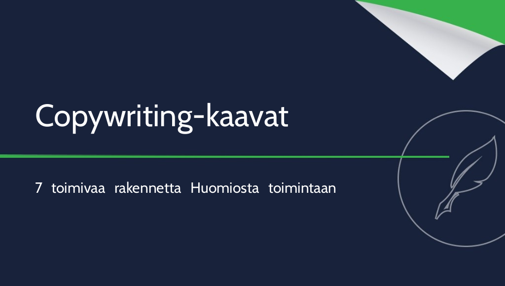 Copywriting-kaavat: toimivan sisällön seitsemän rakennetta