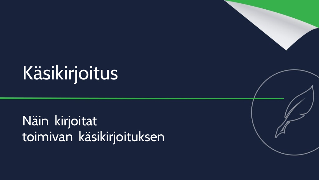 Kuinka kirjoittaa käsikirjoitus?